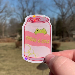 Croak a cola frog sticker