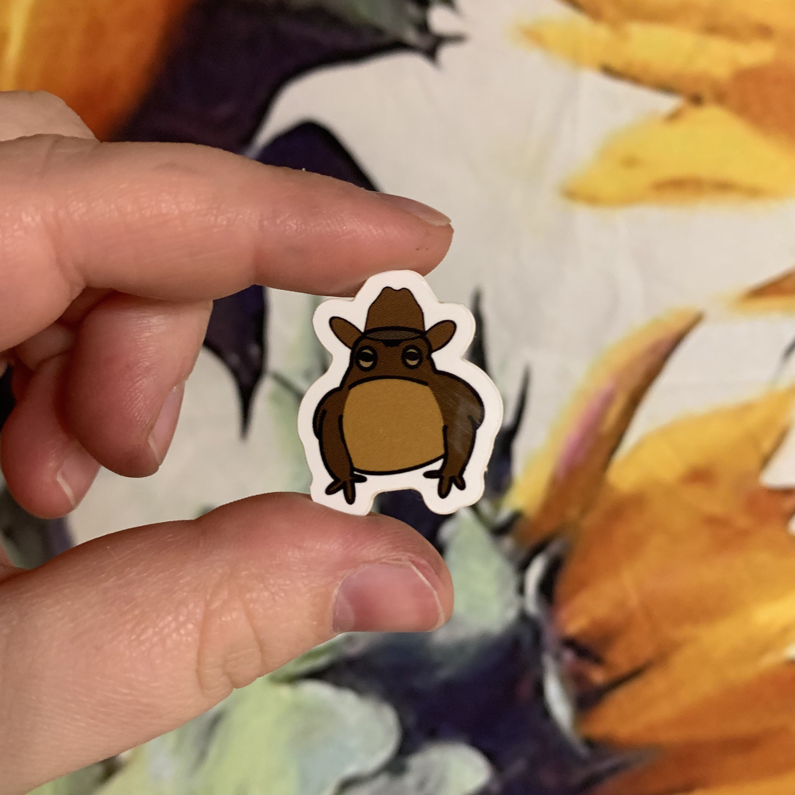 Cowboy Frog Sticker Mini Cowboy Toad Frog Sticker - Etsy