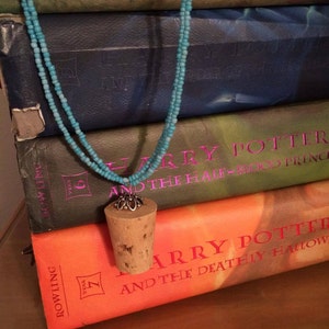 Luna Lovegood Blue Butterbeer cork necklace