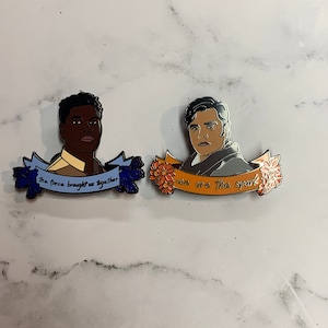 Finn and Poe Quote Enamel Pin Set