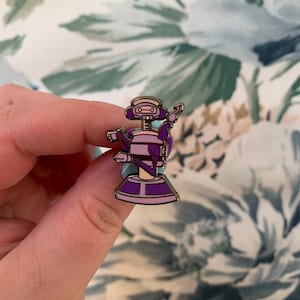 Purple RX Rex Droid Enamel Pin