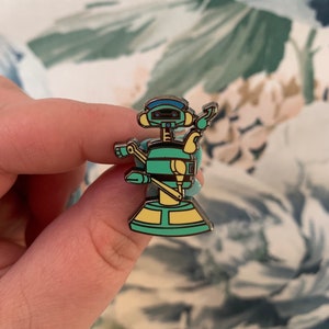 Aqua RX Rex Droid Enamel Pin