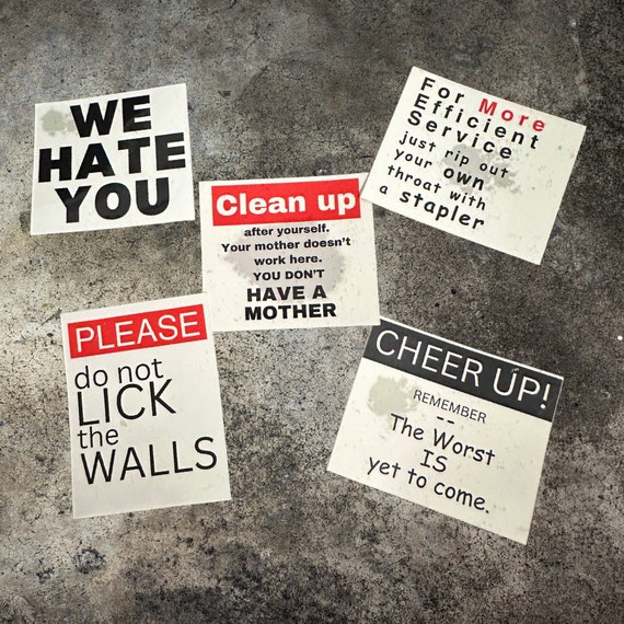 Hell (de)Motivational Poster Sticker 5-Pack