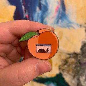 Home Sweet Home Peach Snail Pin