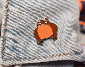 Mini Sapo de rana marrón Pin de esmalte