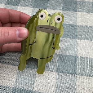 Pince à cheveux grenouille en acétate