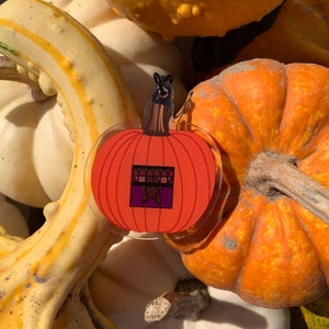 Home Sweet Home Pumpkin Bat Keychain
