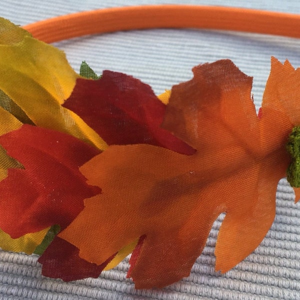 Autumn Oak Leaves Headband, Fall Colours Oak Leaves Headband, Autumn Fascinator