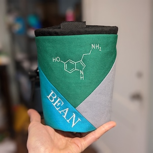 Custom SMALL LOGO Embroidered Rock Climbing Chalk Bag | Tri-Color Bag | Gift For Climber | Unique Personalized Gift | Christmas Gift