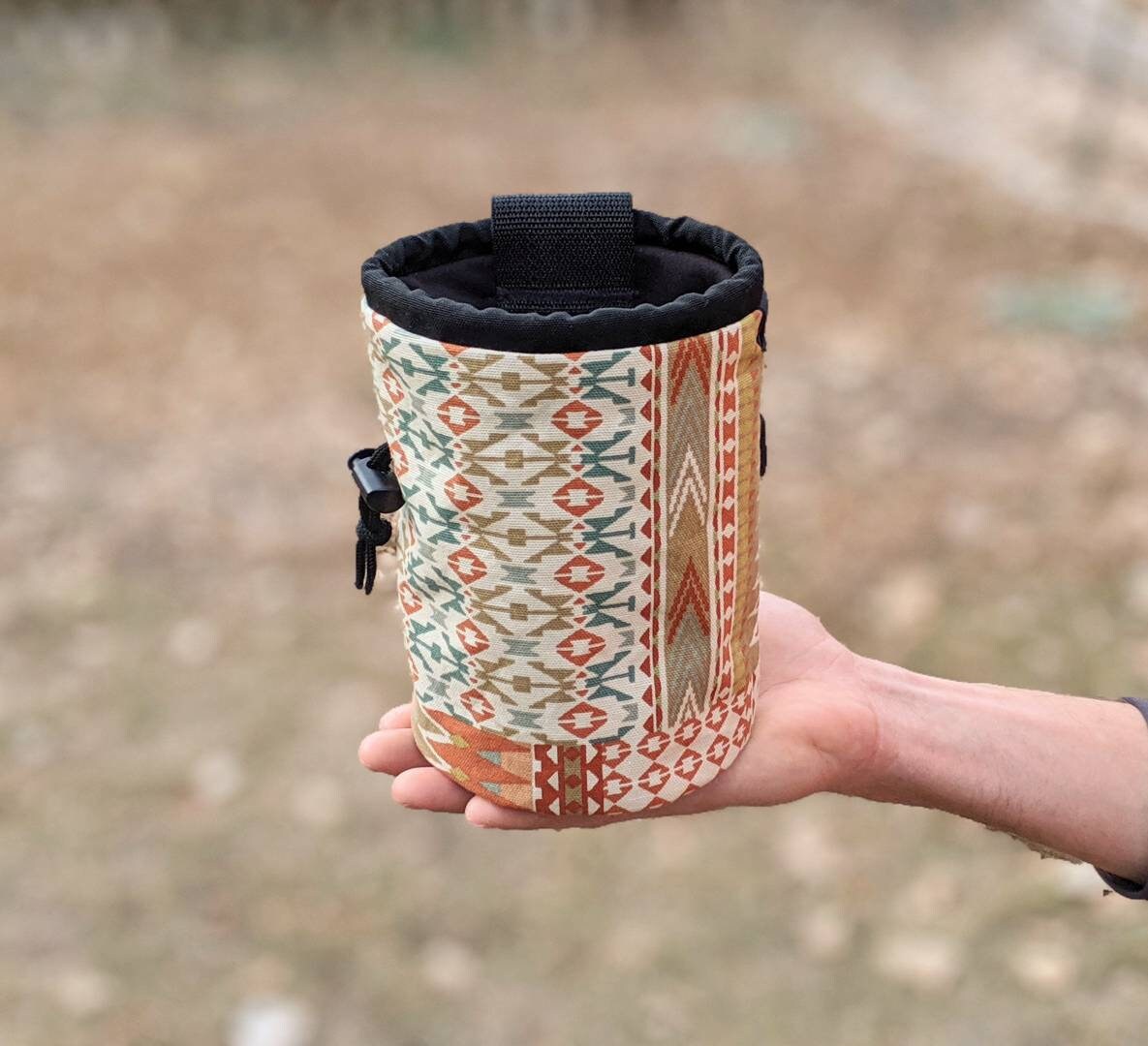 Rock Climbing Chalk Bag Rustic Pattern Gift For Climbers Etsy