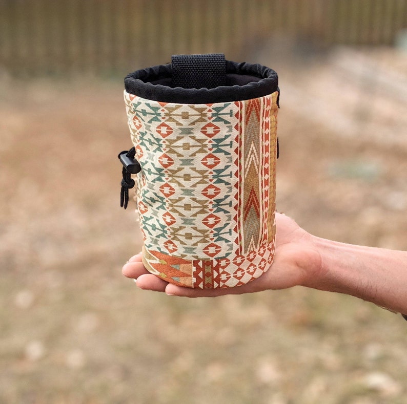 Rock Climbing Chalk Bag Rustic Pattern Gift For Climbers Etsy
