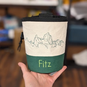 Custom LOGO Embroidered Rock Climbing Chalk Bag | Gift For Climber | Unique Personalized Gift | Christmas Gift
