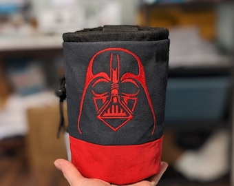 Darth Vader Embroidered Rock Climbing Chalk Bag | Gift For Climber | Personalized Gift | Unique Handmade Christmas Gift