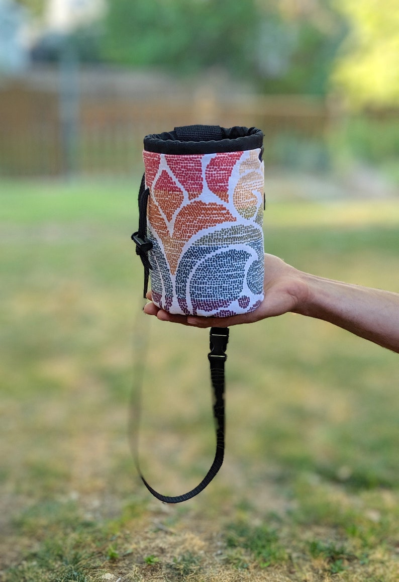 Rock Climbing Chalk Bag Rainbow Swirl Chalk Bag Design Gift For Climber Handmade Chalk Bag Christmas Gift image 3