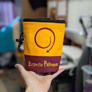 Expecto Patronum Spell Rock Climbing Chalk Bag | Gift For Climber | Unique Personalized Gift | Christmas Gift Climber | Custom Gift Potter