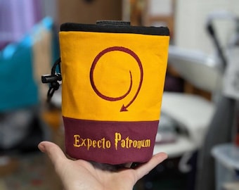 Expecto Patronum Spell Rock Climbing Chalk Bag | Gift For Climber | Unique Personalized Gift | Christmas Gift Climber | Custom Gift Potter