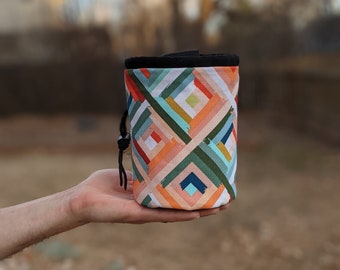ALMOST GONE! Rock Climbing Chalk Bag | Limited Edition Colorful Paintbrush Chalk Bag | Gift For Climbers | Handmade Chalk Bag