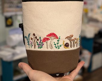 Wild Mushroom Forest Chalk Bag | Brown Rock Climbing Chalk Bag | Gift For Climber | Unique Personalized Gift | Christmas Gift