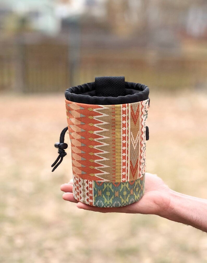 Rock Climbing Chalk Bag Rustic Pattern Gift For Climbers Etsy