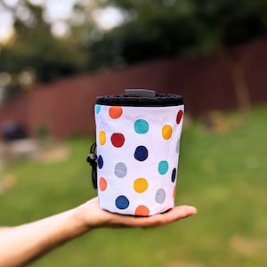 Polka Dot Rock Climbing Chalk Bag | Limited Edition Colorful Chalk Bag | Gift For Climbers | Handmade Chalk Bag