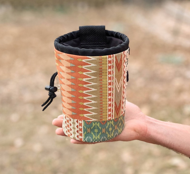Rock Climbing Chalk Bag Rustic Pattern Gift For Climbers Etsy