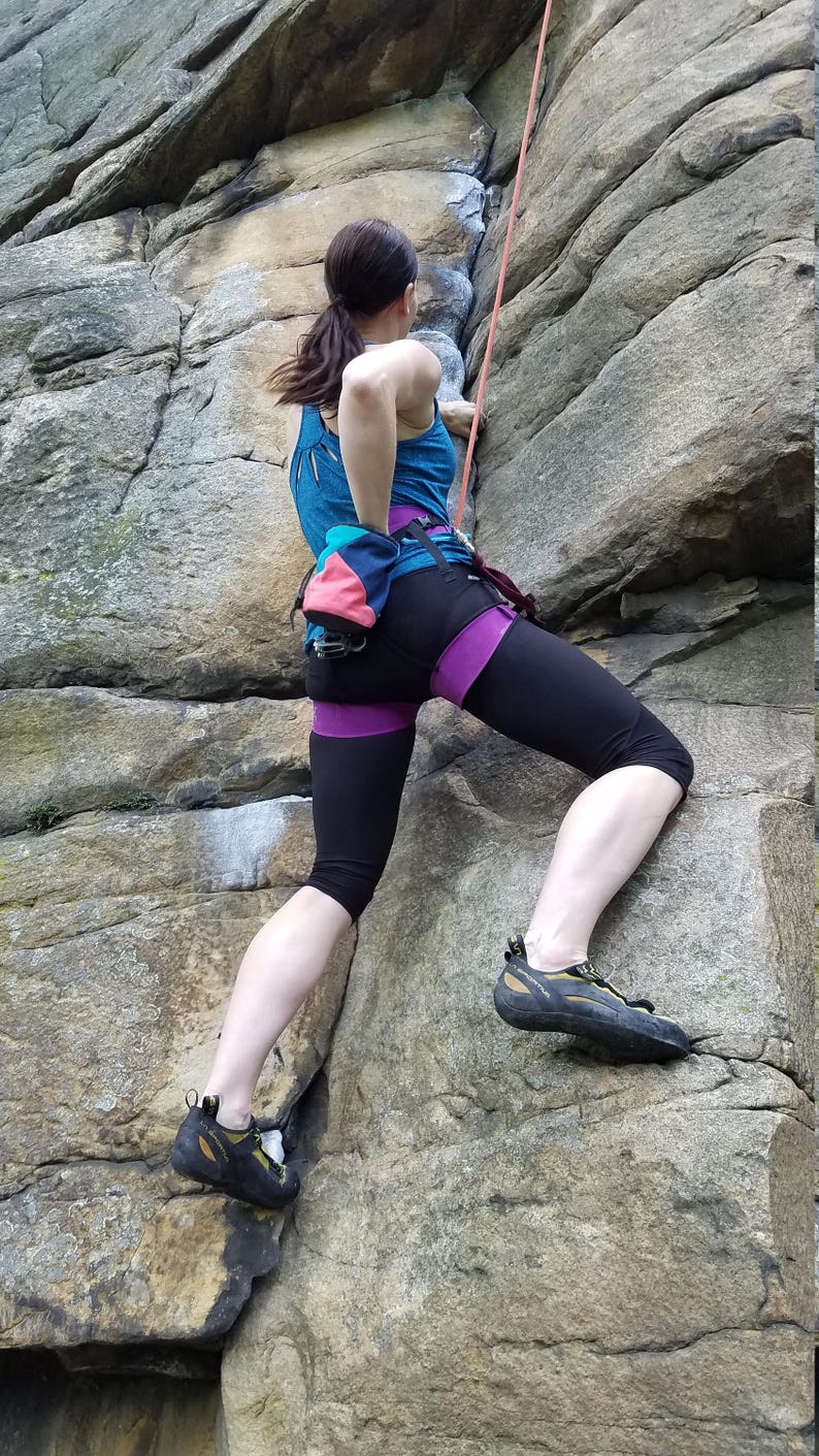 Rock Climbing Chalk Bag Orange Brown Triangle Design Gift Etsy