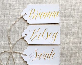 Etiquette cadeau calligraphie - Personnalisation pour cadeau