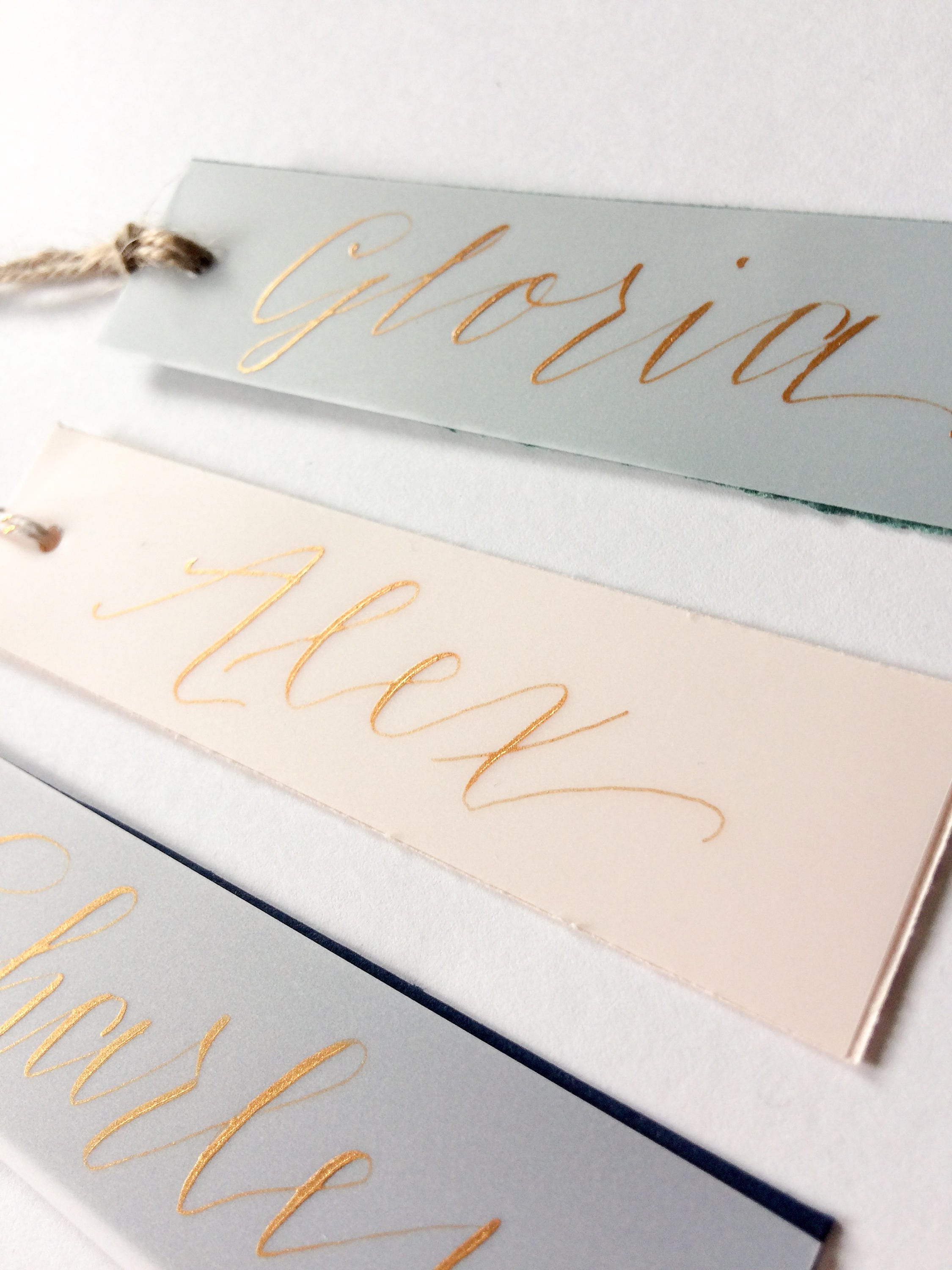 Vellum Calligraphy Name Tags Wedding Party Gift Tags Etsy