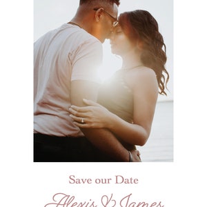 Save the Date with Photo with Custom colors Available image 2