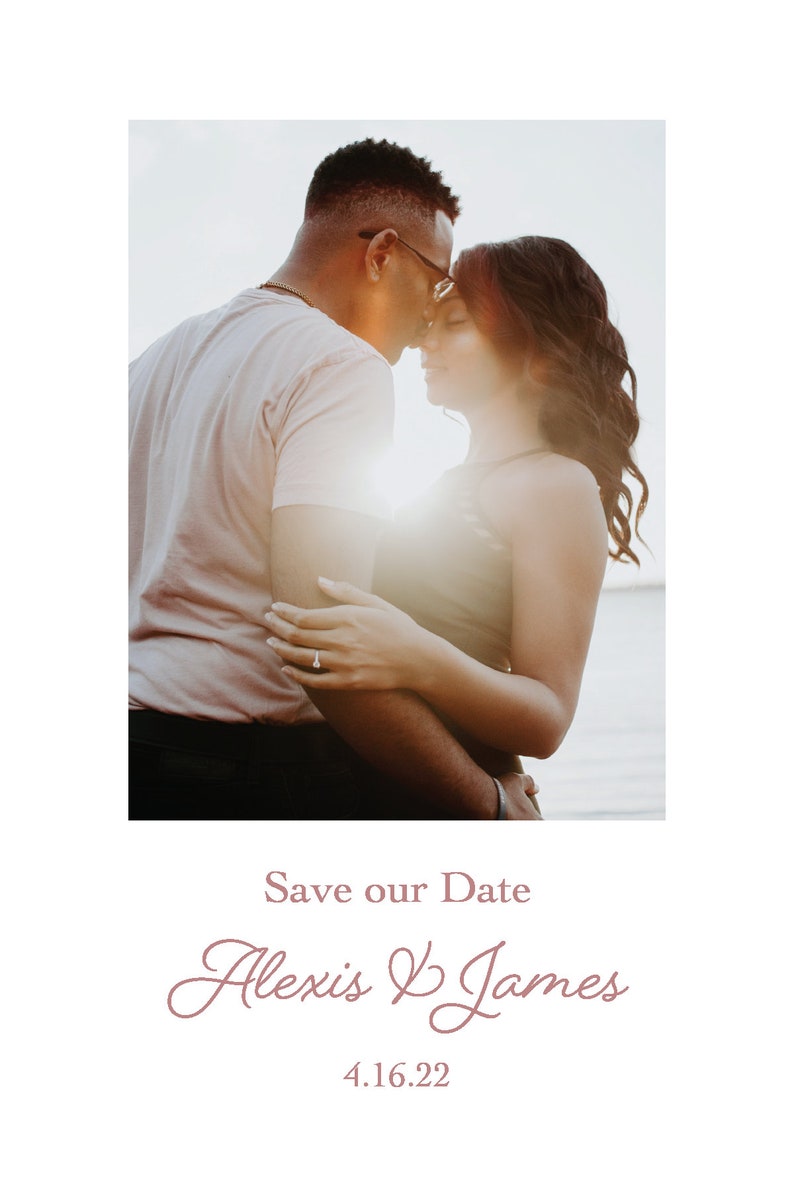 Save the Date with Photo with Custom colors Available image 2