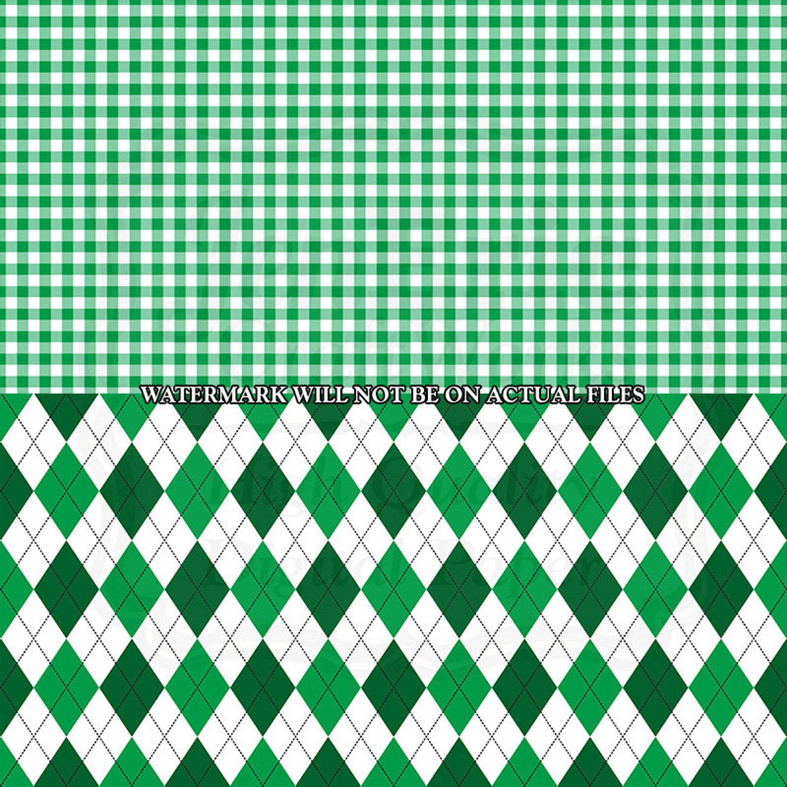 Irish Green Digital Paper Pack, Printable St Patricks Day Patterns ...