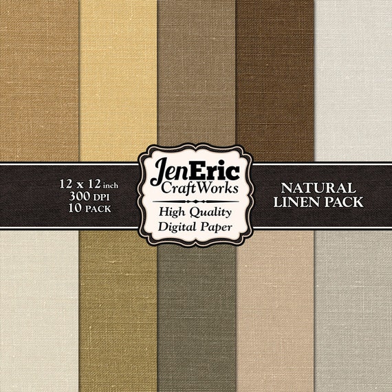 Natural Linen Digital Paper, Brown Beige Neutral Earth Tone Neutral Linen  Backgrounds, Scrapbooking, card making