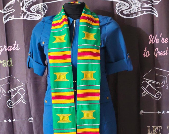 Heritage Green Kente Stoles