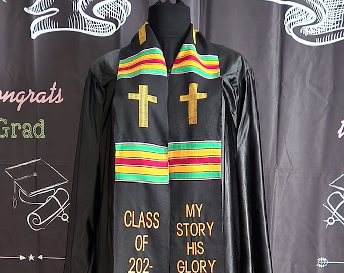 My Story His Glory Class of 2026 Kente Stole