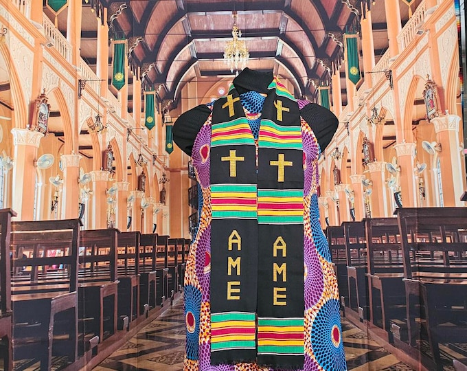 AME Black Kente Stole