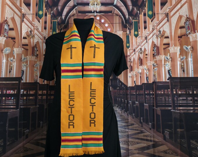 LECTOR  Gold Kente Stoles
