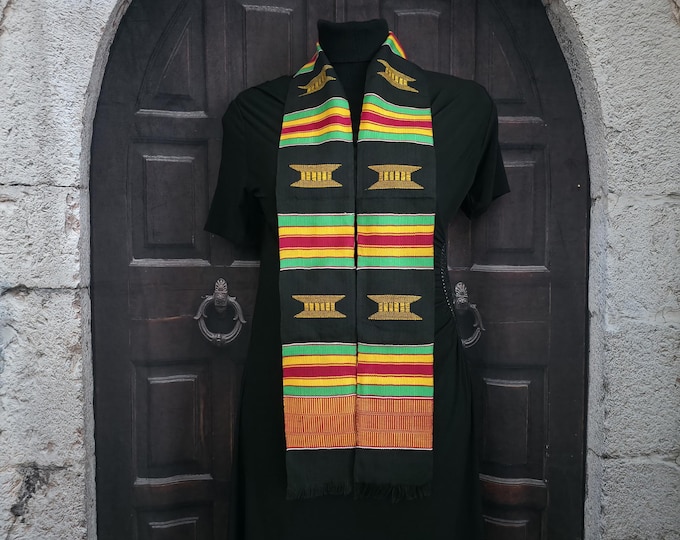 Heritage Black Kente Stoles