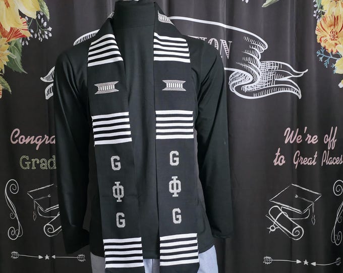 Groove Phi Groove Black Kente Stoles