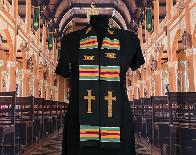 CROSS Black Kente Stoles
