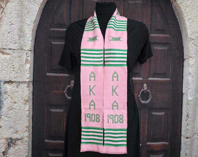 ALPHA KAPPA ALPHA 1908 1908  Pink Kente Stole