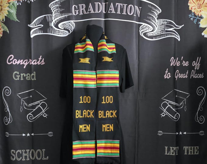 100 Black Men Kente Stoles