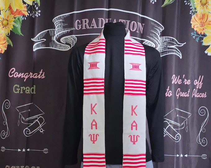 Kappa Alpha Psi White Kente Stole