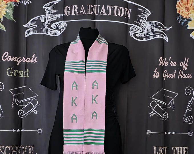 Custom ALPHA KAPPA ALPHA  Pink Kente Stoles
