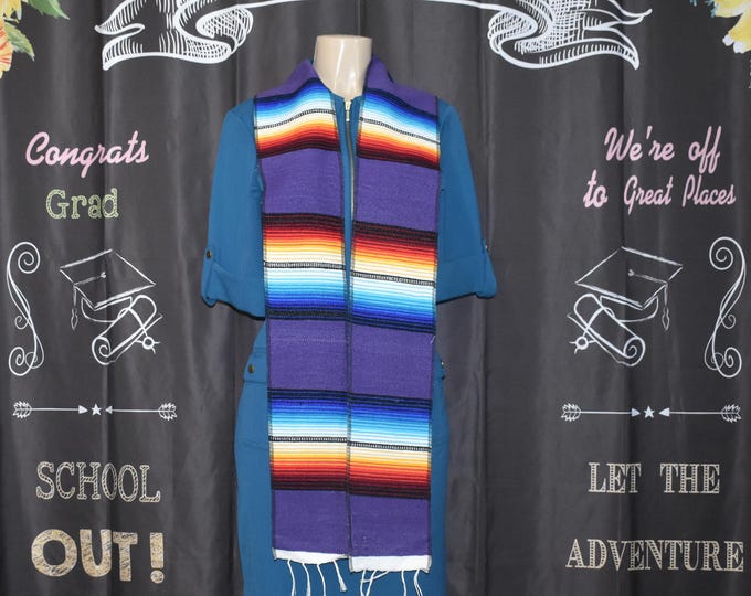 Serape Graduation Purple Scarf