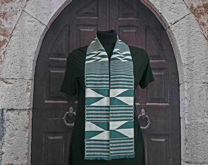 Double Weave Black and Gold Kente Stoles