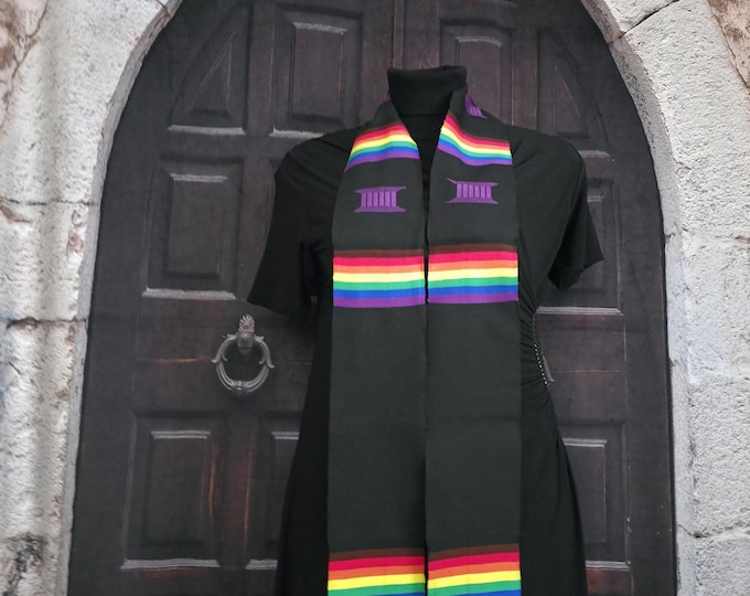 LGBT Custom Black Kente Stole