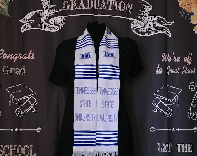 Tennessee State University White  Kente Stoles