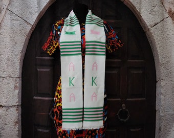 ALPHA KAPPA ALPHA White Kente Stoles