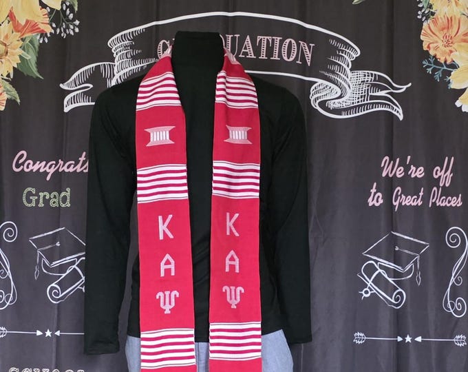 Kappa Alpha Psi Red Kente Stole