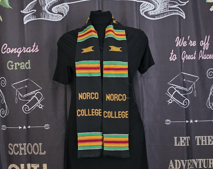 NORCO COLLEGE Graduation Kente Cloth Stole